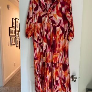 Multicolor Abstract Print Women's Dress